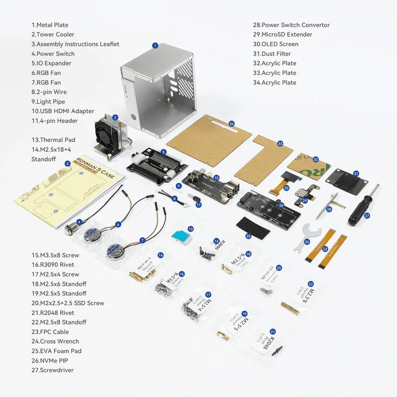 SunFounder Pironman 5 NVMe Case for Raspberry Pi 5 - Image 5