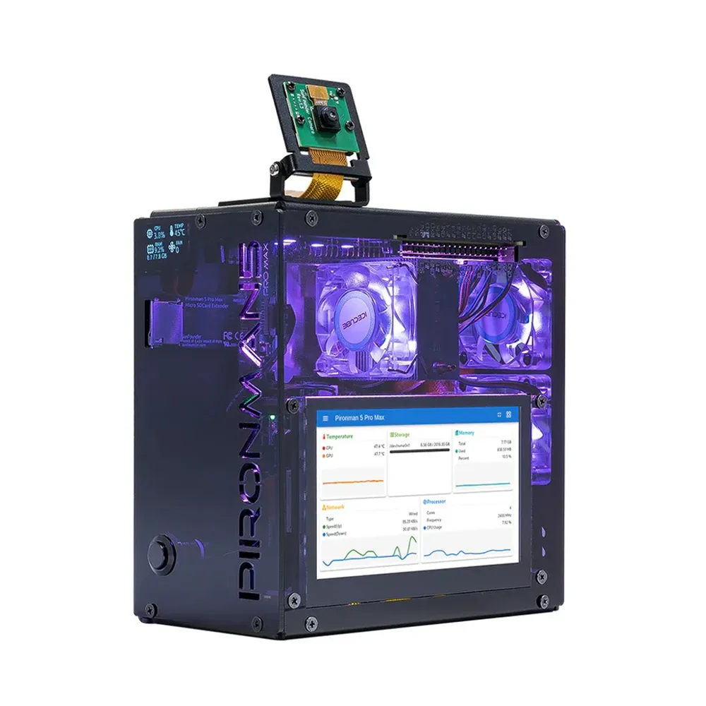 SunFounder Pironman 5 Pro Max Case for Raspberry Pi 5 w/ 4.3" Touch - Image 2