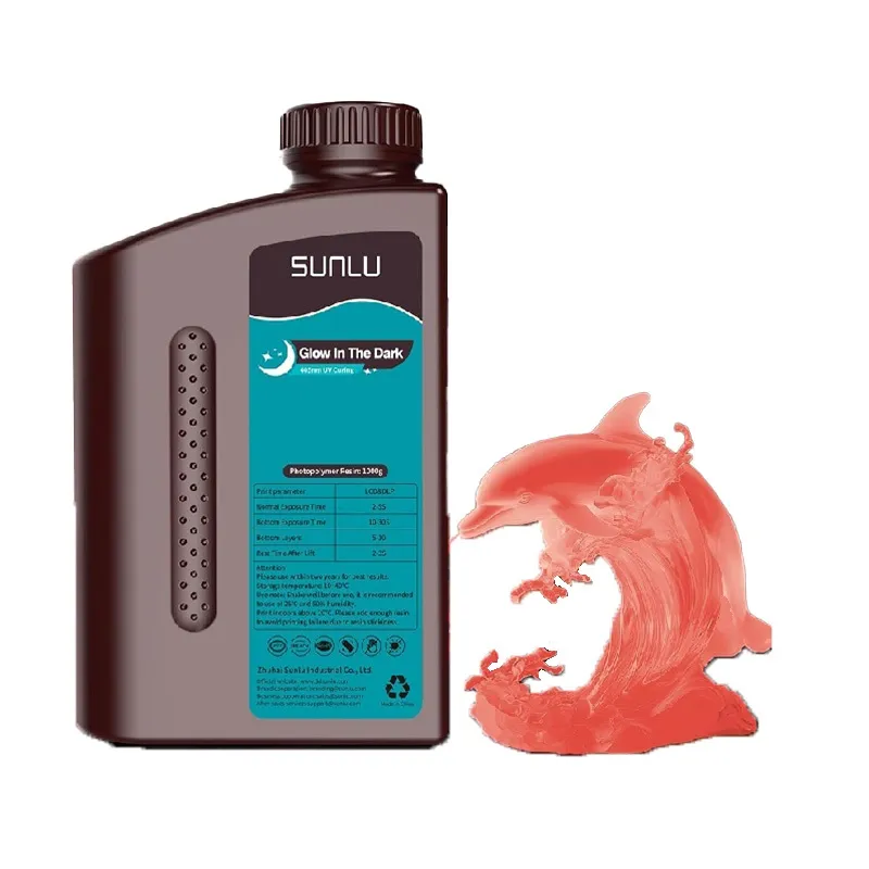 SunLu Glow-in-Dark Red 1kg 3D Printer Resin