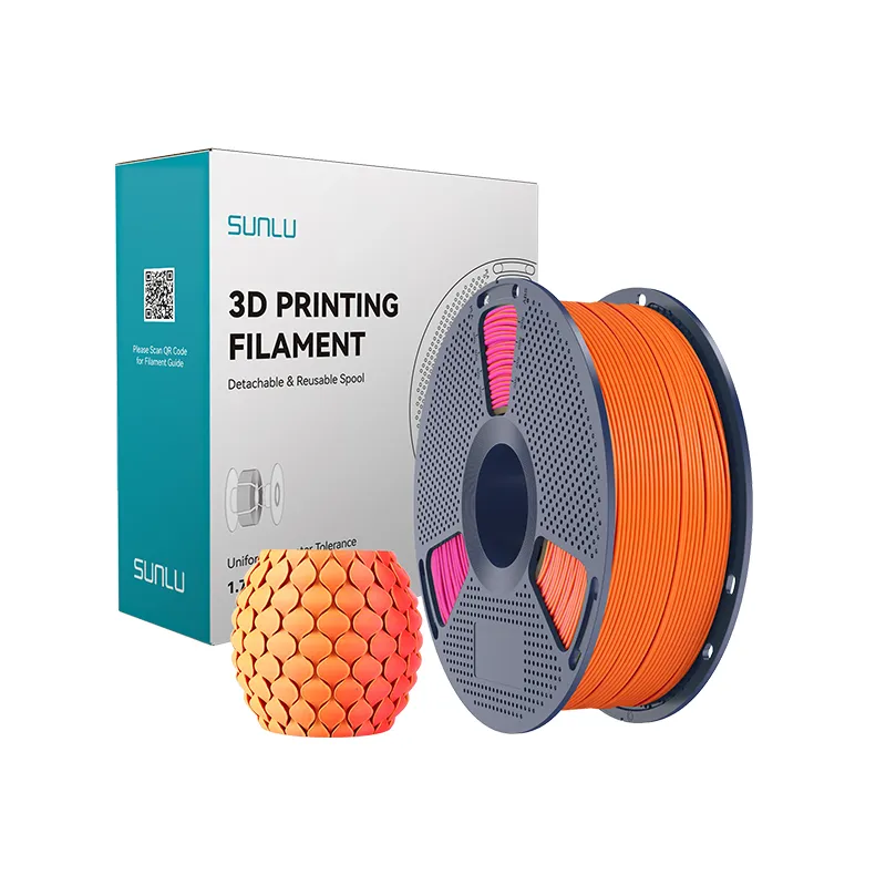 SUNLU PLA Matte Dual Color 1.75mm Orange Red 1kg Filament - Image 4