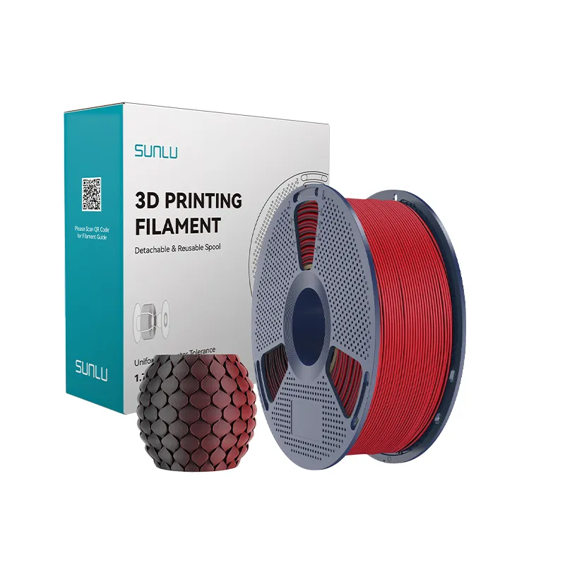 SUNLU PLA Matte Dual Color Black Red Filament 1kg - Image 4