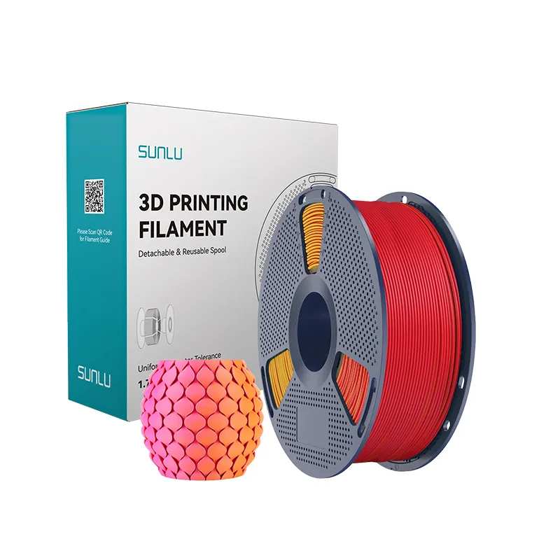 SUNLU PLA Matte Dual Color Filament 1.75mm Red-Yellow 1kg - Image 4