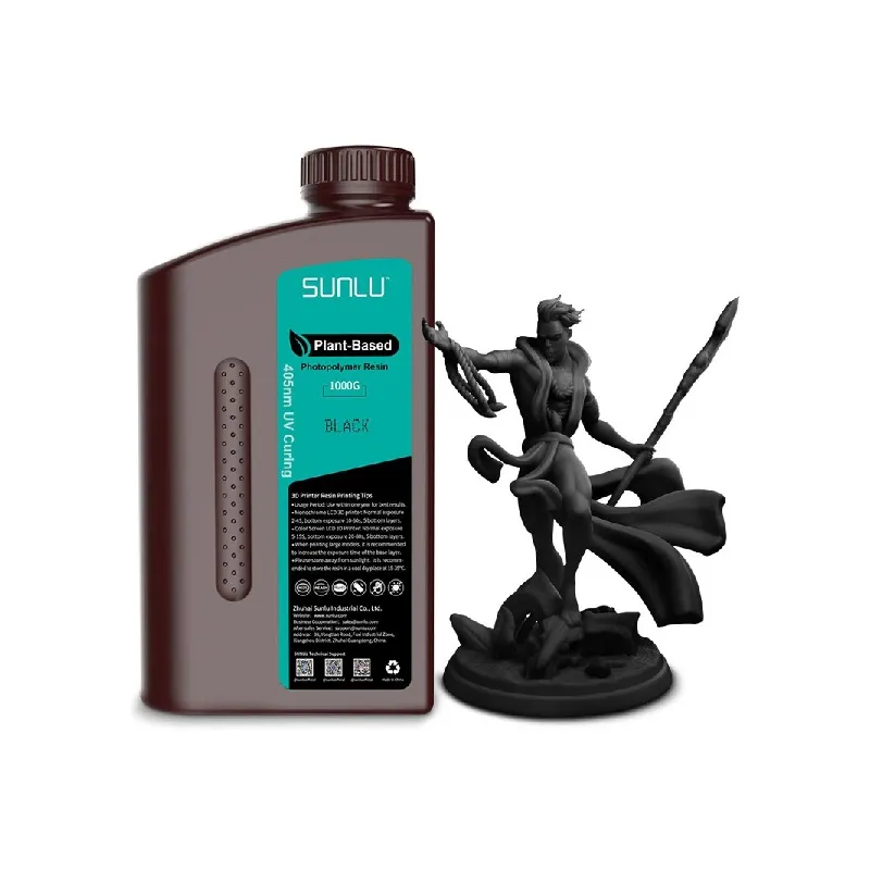 SUNLU Plant-Based 405nm UV Resin - Black, 1kg