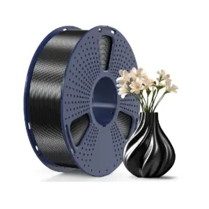SUNLU Silk PLA+ 1.75mm Filament - Black, 1kg Spool
