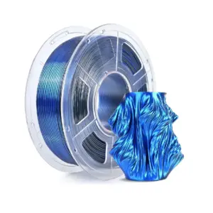 SUNLU Silk PLA+ Black Blue 1.75mm Filament - 1kg