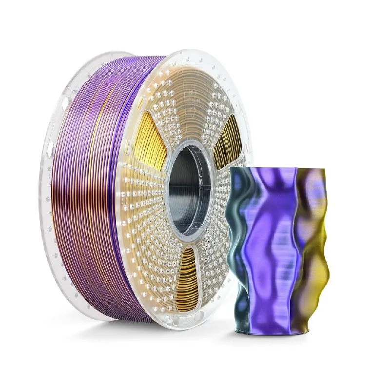 SUNLU Silk PLA+ Dual Color Black Gold Purple 1kg - Image 2