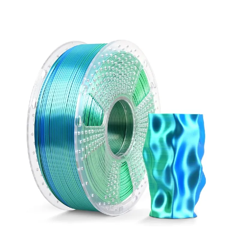 SUNLU Silk PLA+ Dual Color Blue Green 1.75mm 1kg Spool - Image 2