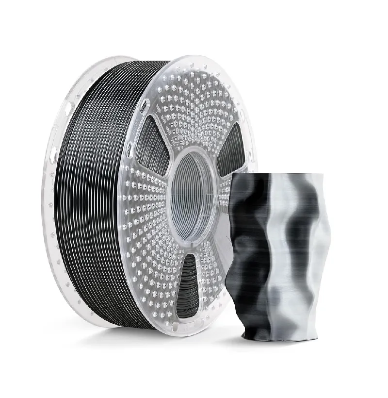 SUNLU Silk PLA+ Dual Color Filament - Black White 1.75mm 1kg - Image 2