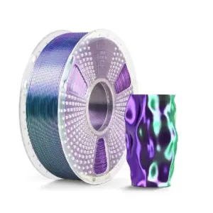 SUNLU Silk PLA+ Dual Color Filament - Green Purple 1.75mm 1kg