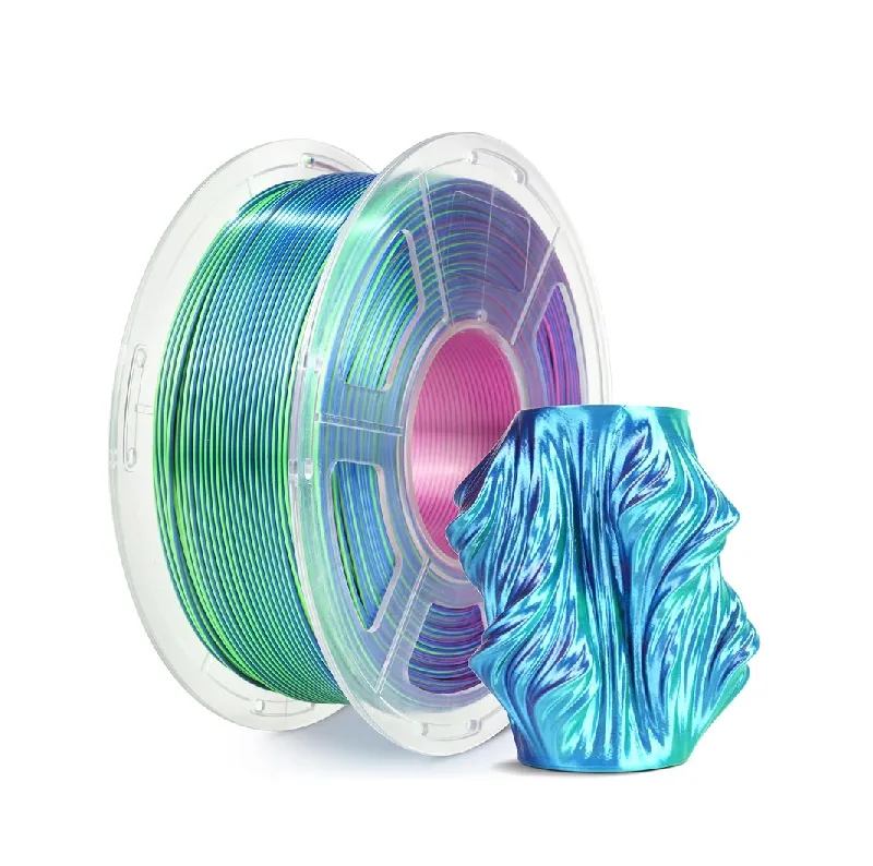 SUNLU Silk PLA+ Tri-Color Blue Green Purple 1.75mm 1kg - Image 2