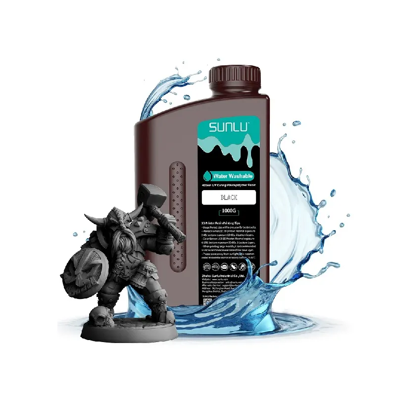 SUNLU Water Washable Resin Black 1kg - Image 2