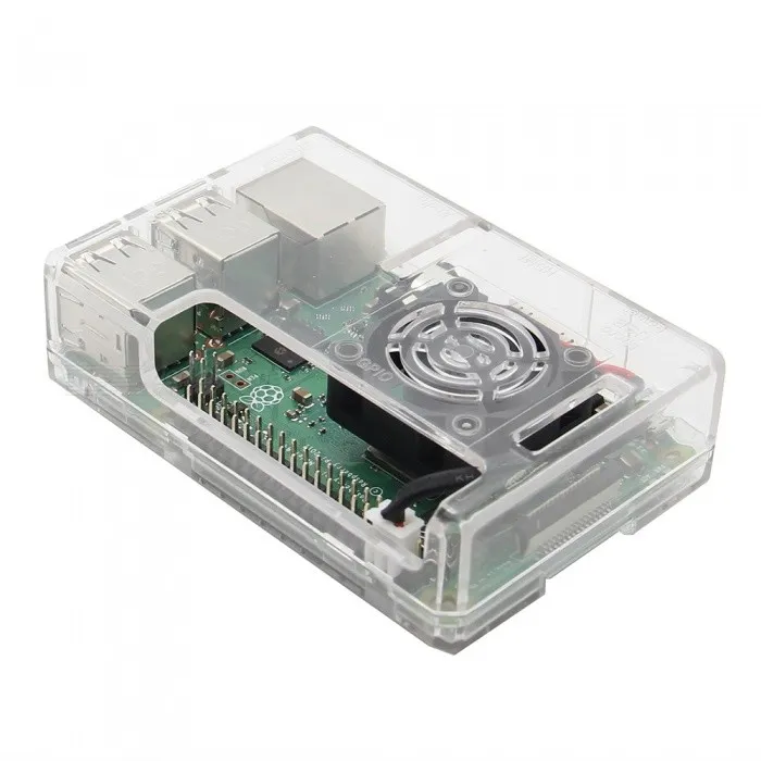 Transparent ABS Case for Raspberry Pi 3/3+ w/ Fan Slot - Image 2