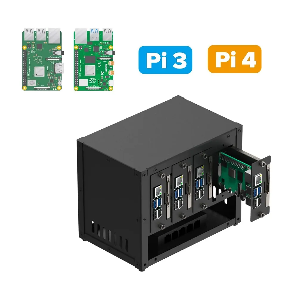 Uctronics U6260 Cluster Enclosure for 4x Raspberry Pi & 4x SSD - Image 4