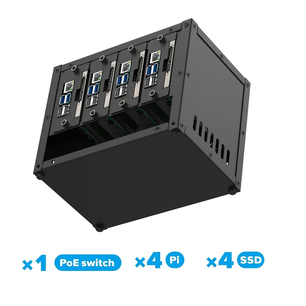 Uctronics U6260 Cluster Enclosure for 4x Raspberry Pi & 4x SSD - Image 6