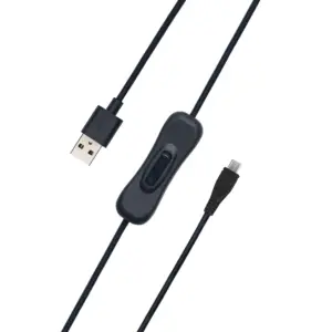 USB to Micro USB Cable w/ ON/OFF Switch for Raspberry Pi