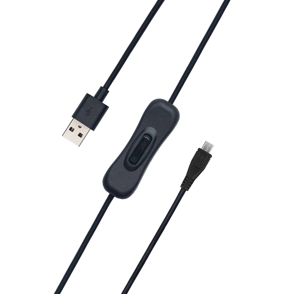 USB to Micro USB Cable w/ ON/OFF Switch for Raspberry Pi
