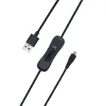 USB to Micro USB Cable w/ ON/OFF Switch for Raspberry Pi