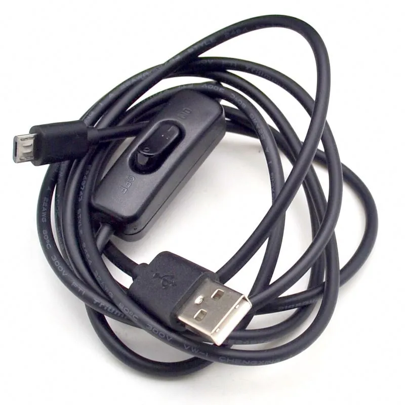 USB to Micro USB Cable w/ ON/OFF Switch for Raspberry Pi - Image 2