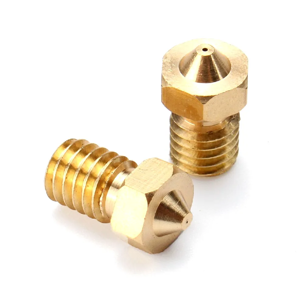 V6 M6 Brass Nozzle for 3mm Filament, 0.3mm Diameter - Image 2