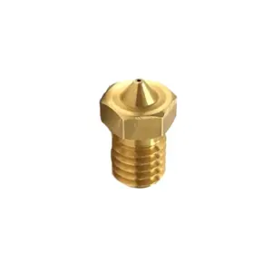 V6 M6 Thread Brass Nozzle - 3mm Filament, 0.4mm Output