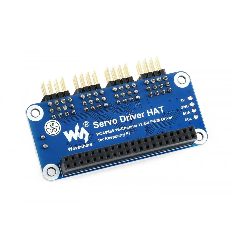 Waveshare 16-Ch 12-bit Servo Driver HAT (B) for Pi I2C - Image 2