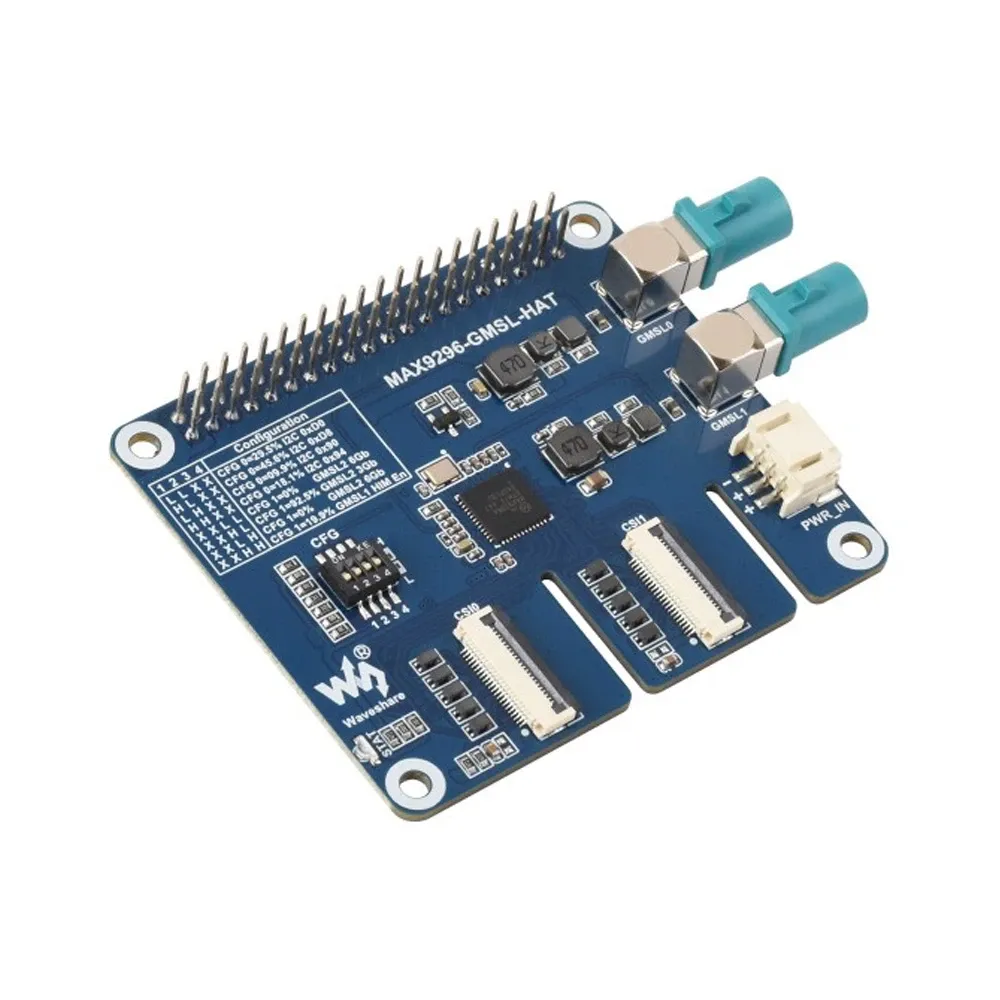 Waveshare 2-Ch GMSL Camera HAT for Raspberry Pi 5 & Jetson Orin
