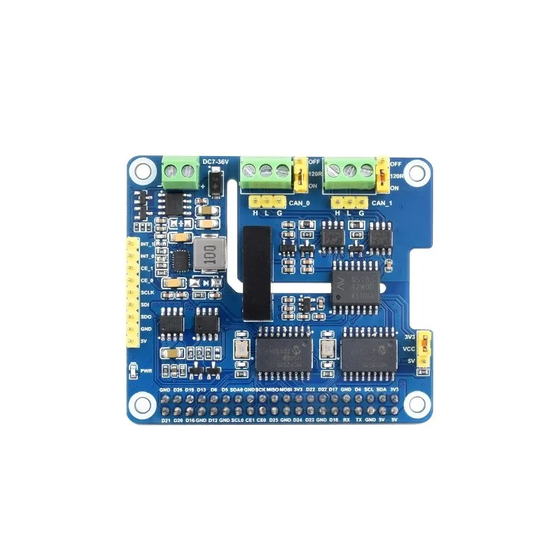 Waveshare 2-Ch Isolated CAN Bus HAT for Raspberry Pi - Image 2