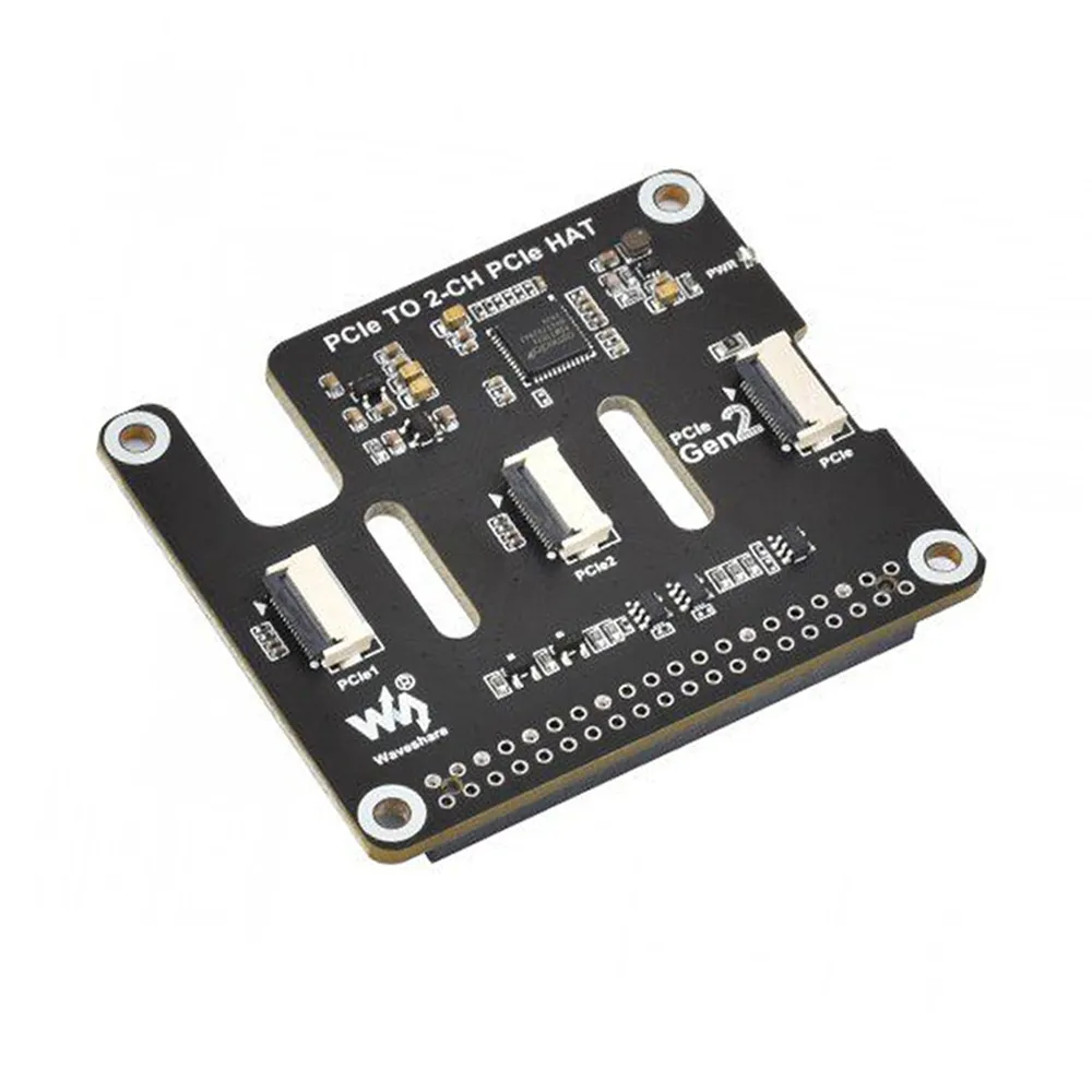 Waveshare 2-Ch PCIe FFC Adapter Board for Raspberry Pi 5