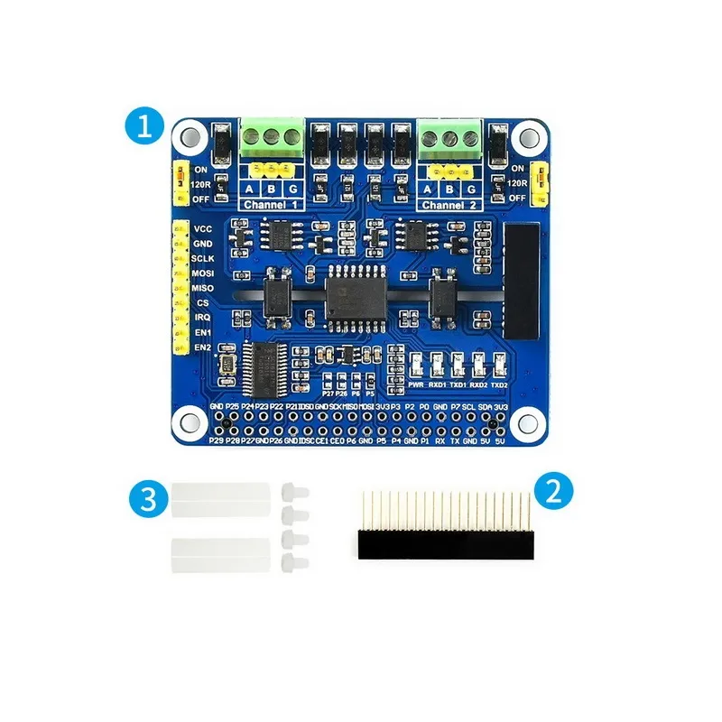 Waveshare 2-Channel Isolated RS485 HAT - Image 3