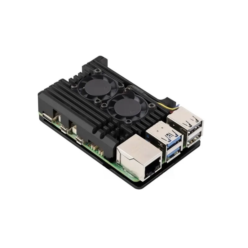 Waveshare Aluminium Case for Raspberry Pi 5 w/ Dual Fans - Image 2