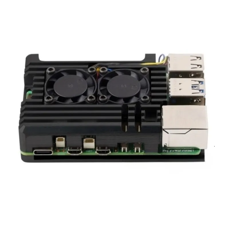 Waveshare Aluminium Case for Raspberry Pi 5 w/ Dual Fans - Image 4