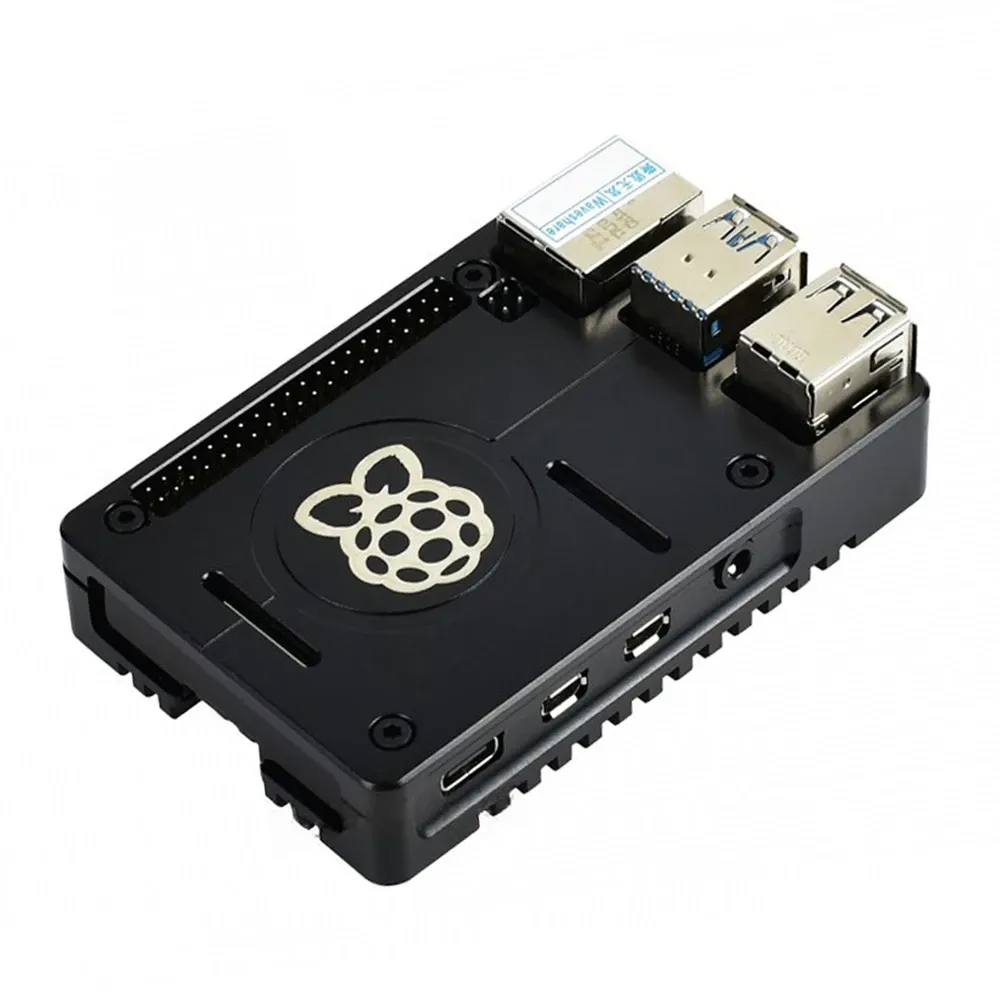 Waveshare Aluminum Alloy Case for Raspberry Pi 4 B, CNC