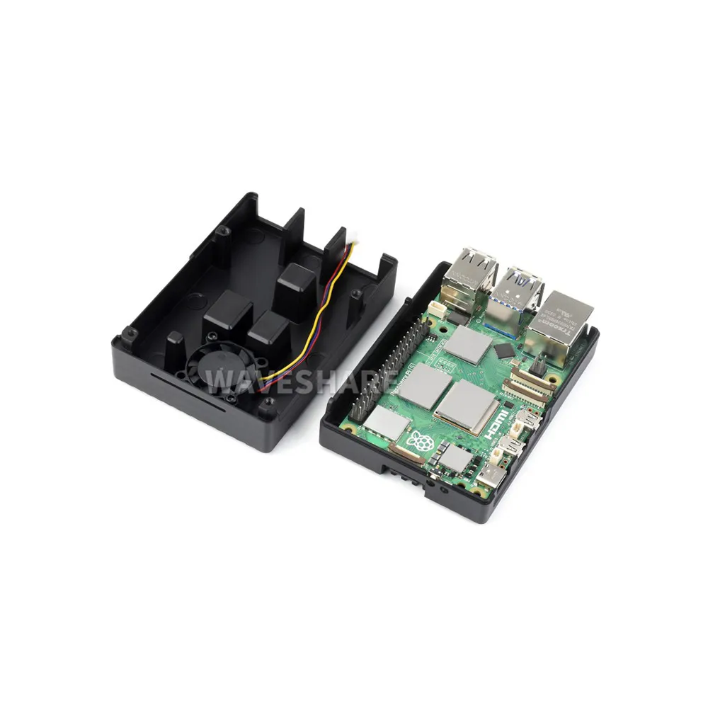 Waveshare Aluminum Case for Raspberry Pi 5 w/ Fan - Image 3