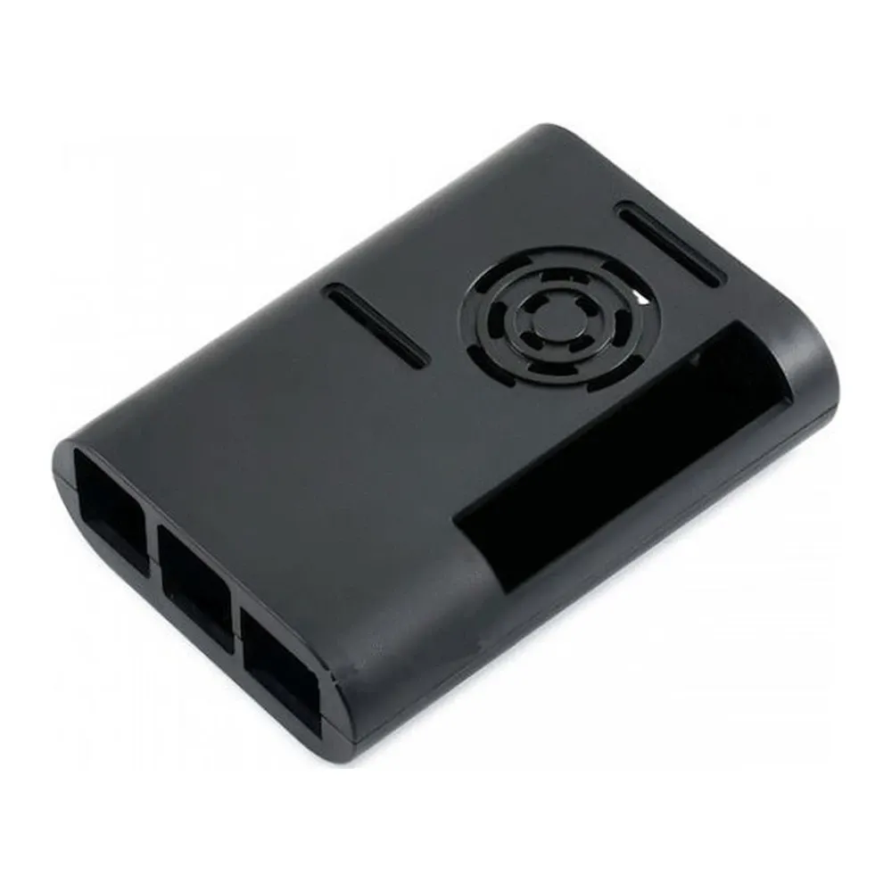 Waveshare Black ABS Case for Raspberry Pi 4 w/ Fan