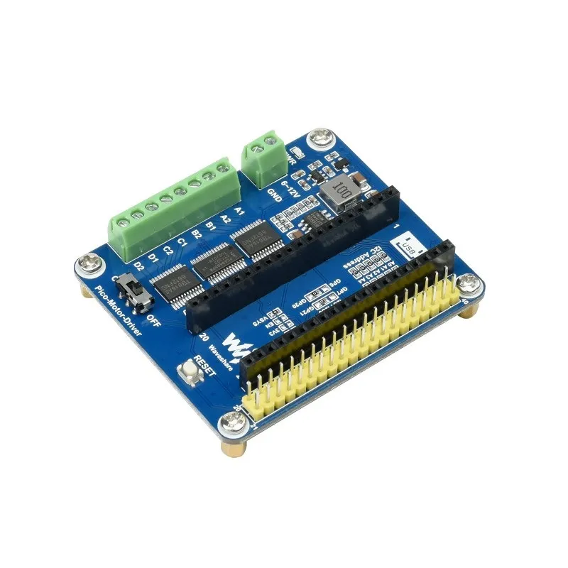 Waveshare DC Motor Driver Module for Raspberry Pi Pico - Image 3
