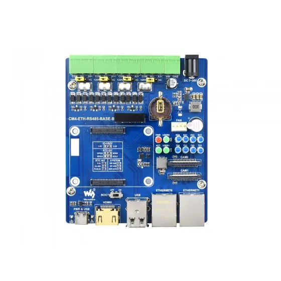 Waveshare Dual ETH Quad RS485 Base Board (B) for CM4 - Image 2