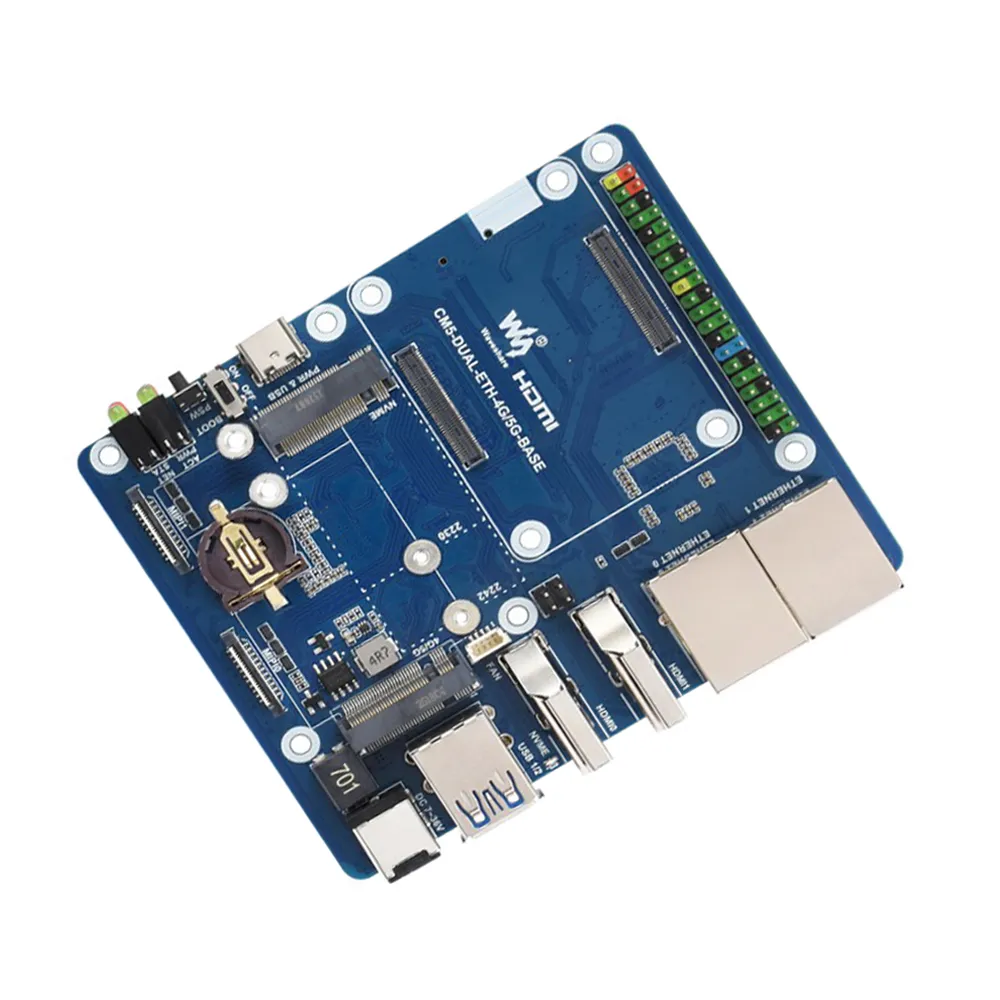 Waveshare Dual Ethernet Base Board for Raspberry Pi CM5