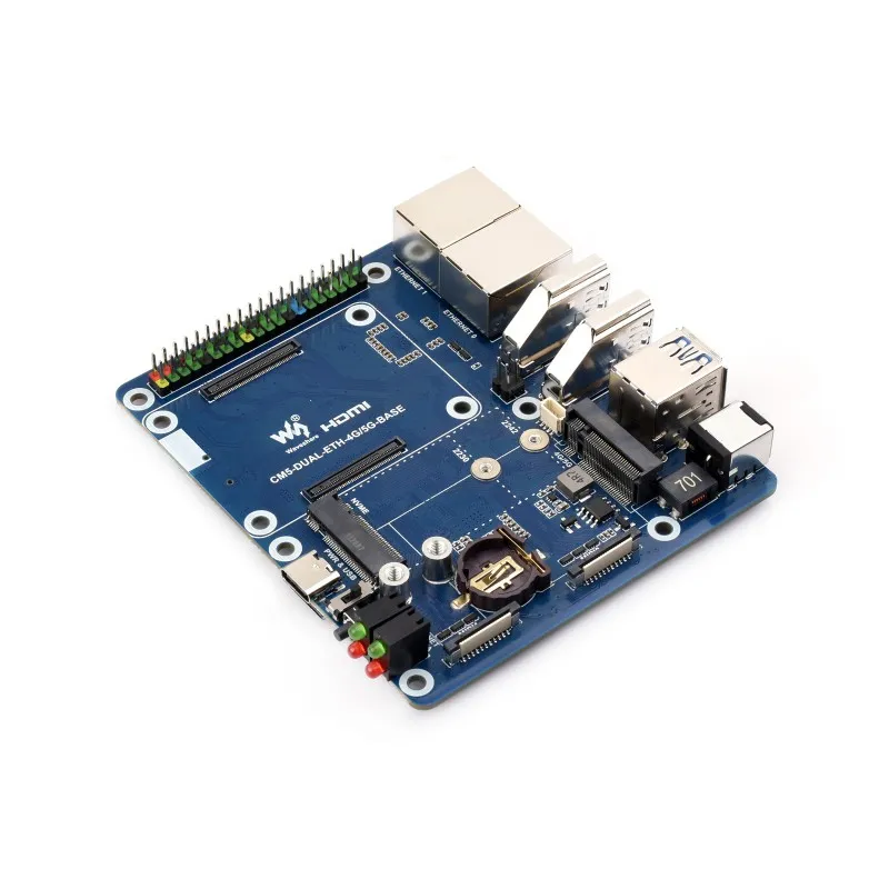 Waveshare Dual Ethernet Base Board for Raspberry Pi CM5 - Image 2