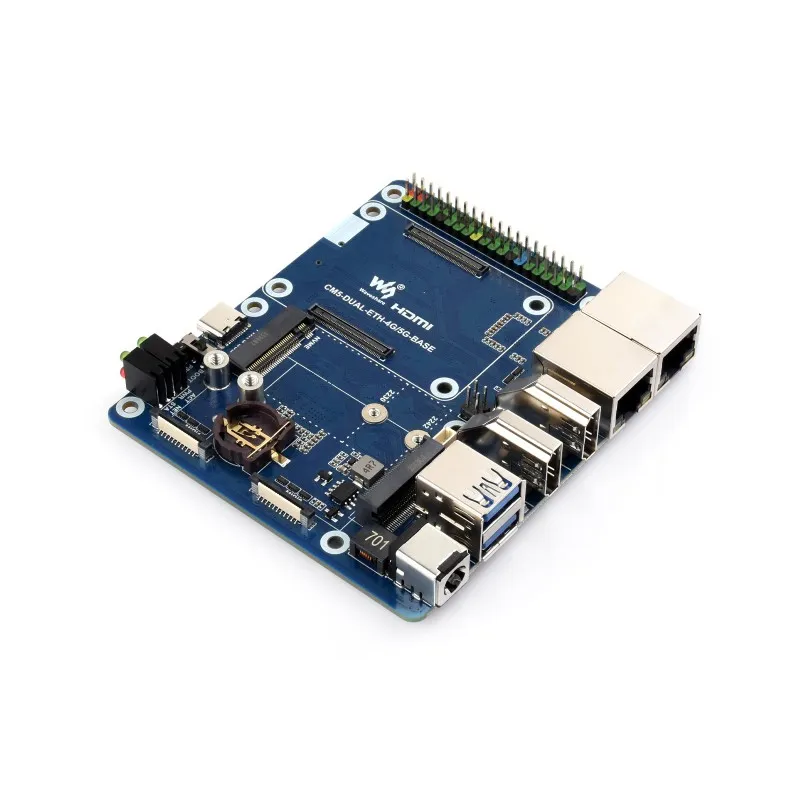 Waveshare Dual Ethernet Base Board for Raspberry Pi CM5 - Image 3