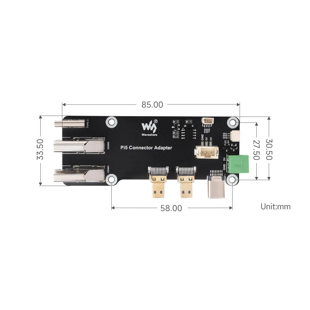 Waveshare Micro HDMI to HDMI Dual 4K Adapter for Pi 5/4B - Image 5