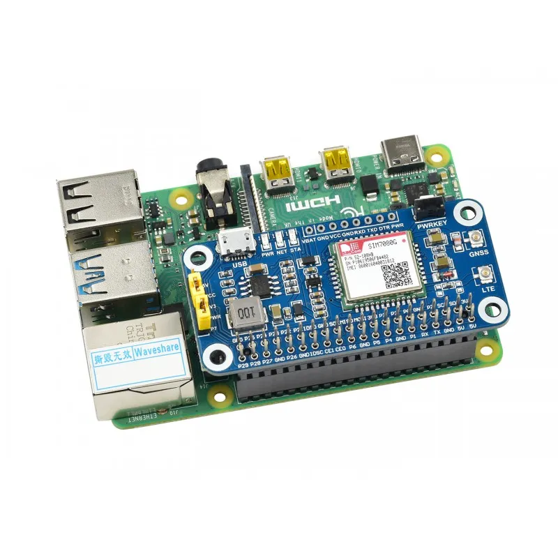 Waveshare NB-IoT/Cat-M/GNSS HAT for Raspberry Pi - Image 8