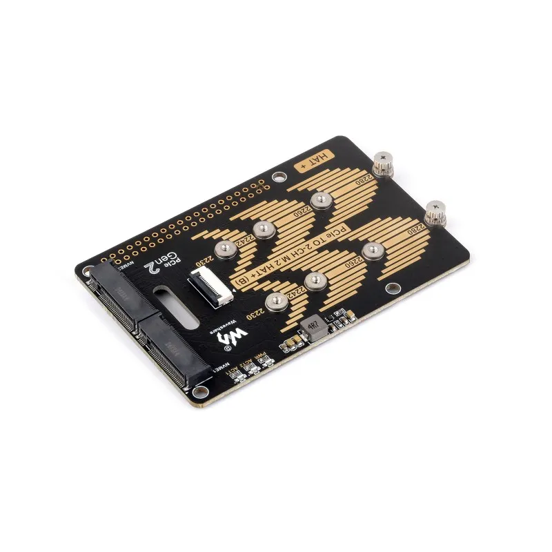 Waveshare PCIe to Dual M.2 NVMe HAT for Raspberry Pi 5 - Image 2