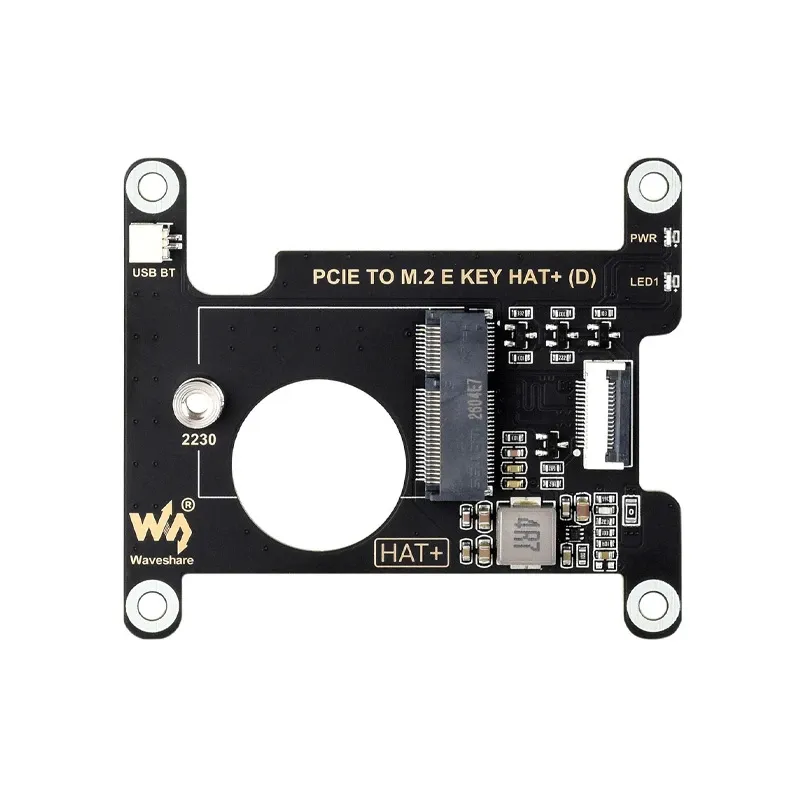 Waveshare PCIe to M.2 E Key HAT+ (D) for Raspberry Pi 5