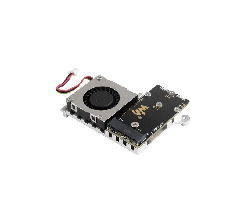 Waveshare PCIe to M.2 NVMe Adapter (E) for Raspberry Pi 5 w/ Fan - Image 3