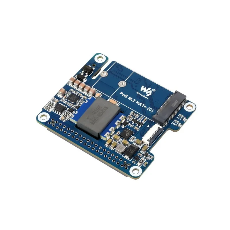 Waveshare PCIe to M.2 NVMe Adapter with PoE (C) for Pi 5 - Image 2