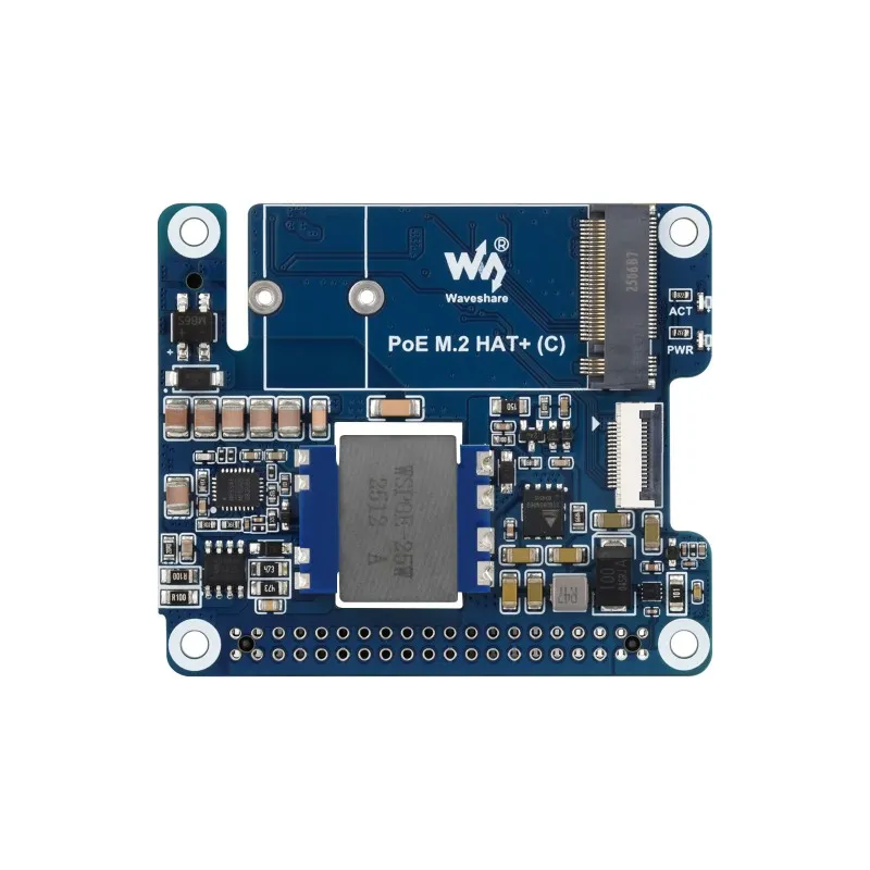 Waveshare PCIe to M.2 NVMe Adapter with PoE (C) for Pi 5 - Image 3