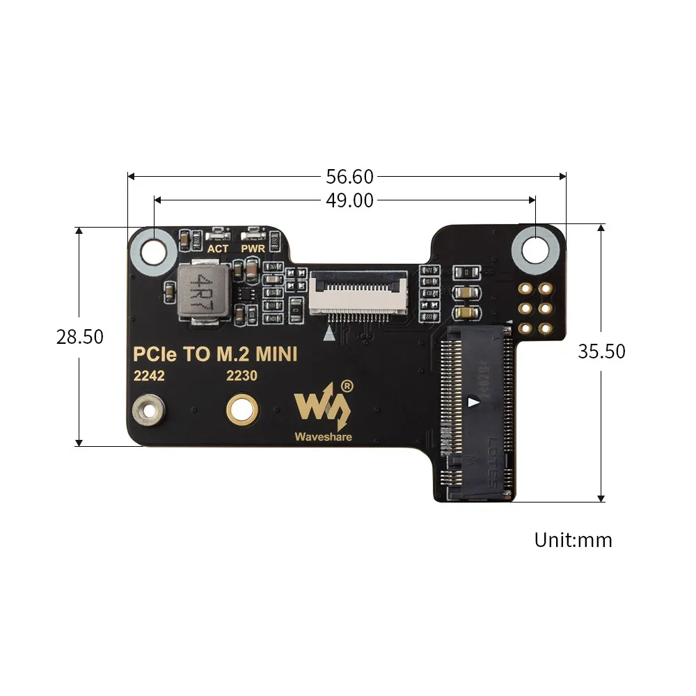 Waveshare PCIe to M.2 NVMe HAT for Raspberry Pi 5 - Image 6