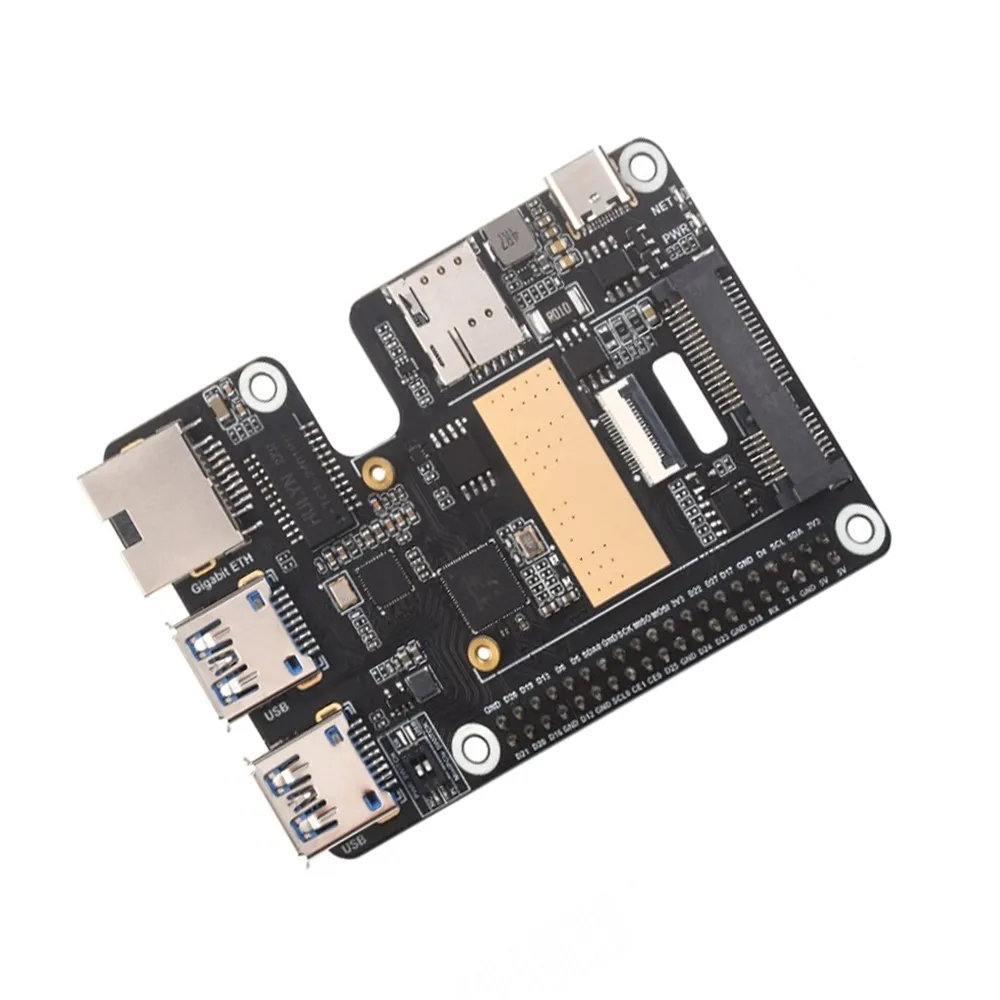 Waveshare PCIe to MiniPCIe/GbE/USB 3.2 Gen1 HAT for Pi 5