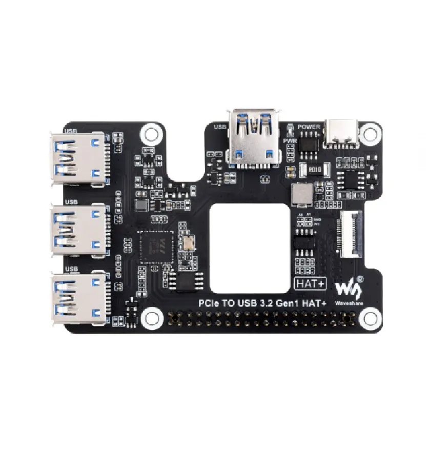 Waveshare PCIe to USB 3.2 Gen1 HAT for Raspberry Pi 5 - Image 2