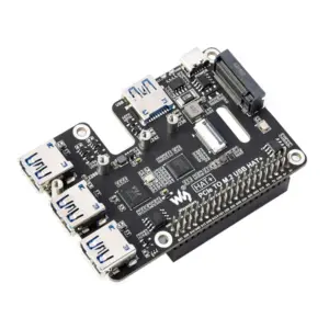 Waveshare PCIe to USB 3.2 Gen1 & M.2 HAT for Raspberry Pi 5